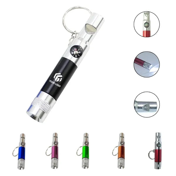 Multifunctional Outdoor 3-in-1 Tool Whistle Compass Light