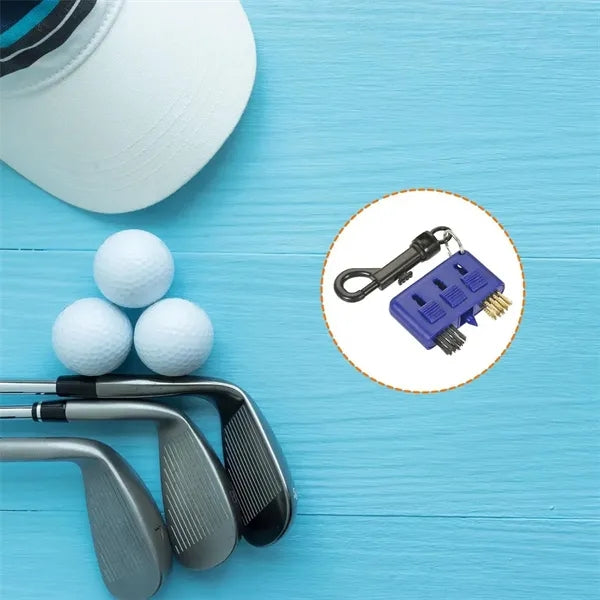 Multifunctional 3-in-1 Golf Club Groove Cleaning Brush