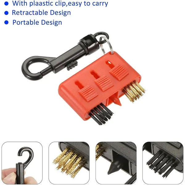 Multifunctional 3-in-1 Golf Club Groove Cleaning Brush