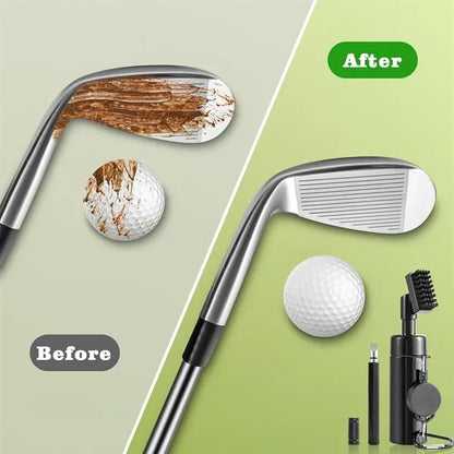 Golf Club Cleaner Brush with Sharpener Tool