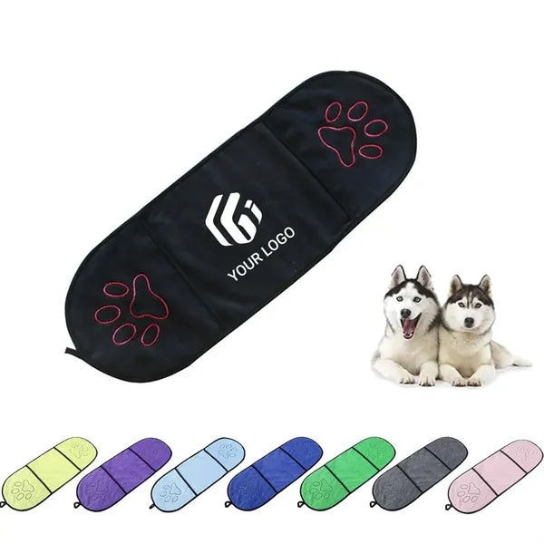 Pet Grooming Absorbent Soft Dog Towels with Hand Pockets