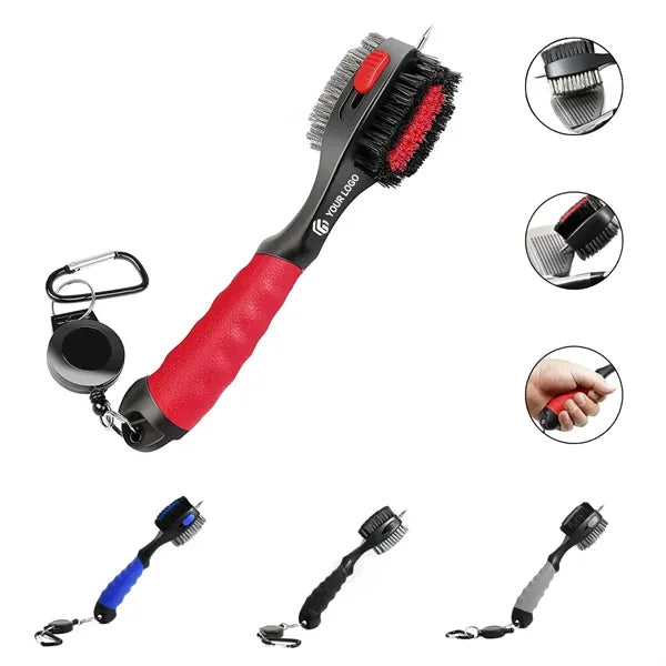 Multifunctional portable large double-sided golf club brush