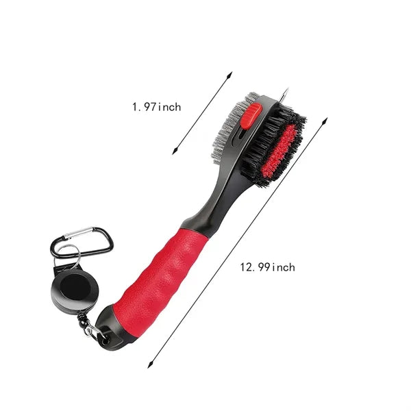 Multifunctional portable large double-sided golf club brush