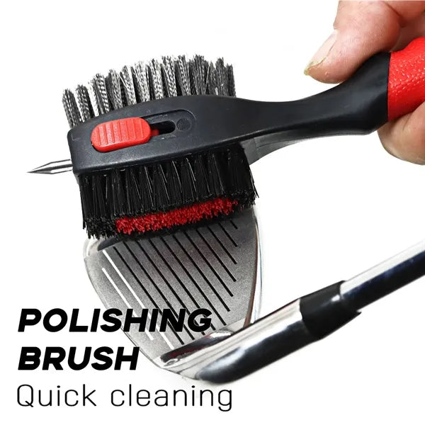 Multifunctional portable large double-sided golf club brush