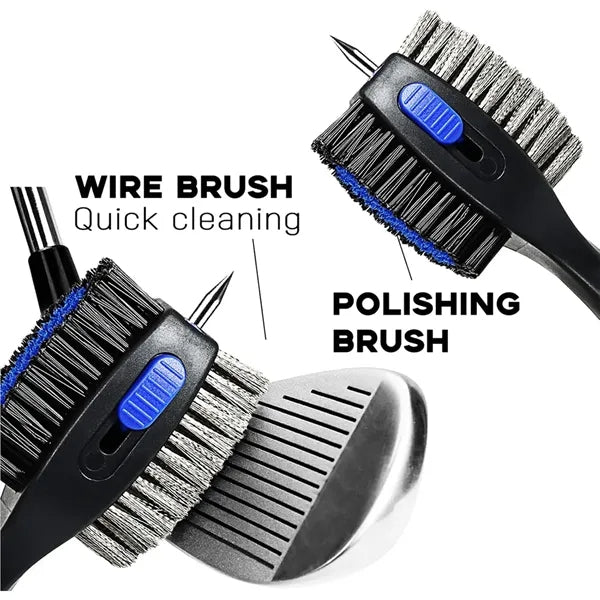 Multifunctional portable large double-sided golf club brush