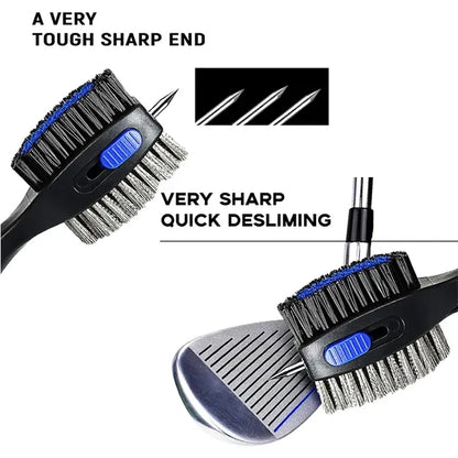 Multifunctional portable large double-sided golf club brush