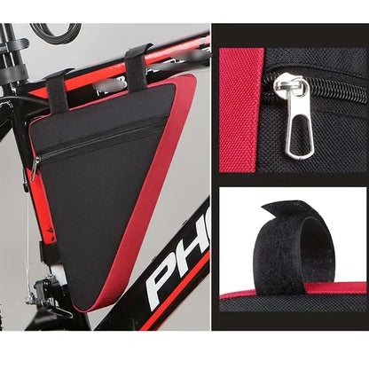 Large capacity Bicycle Triangular Bag with Bottle Pocket