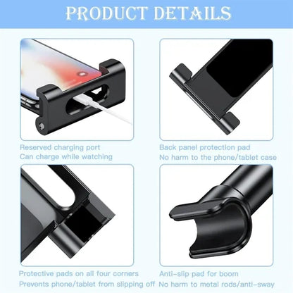 Car shockproof rotatable retractable tablet phone holder