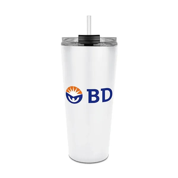 Trumbull Dual Wall No-Spill Vacuum Mug with Straw 27 oz.