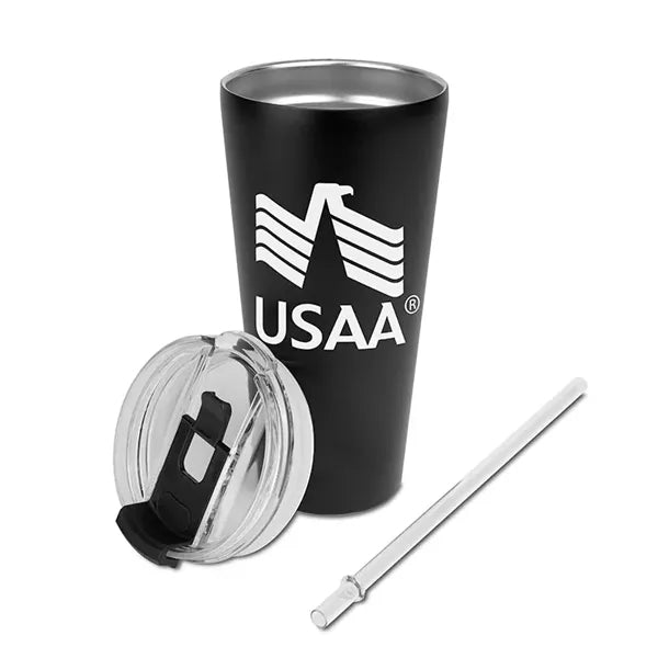 Trumbull Dual Wall No-Spill Vacuum Mug with Straw 27 oz.