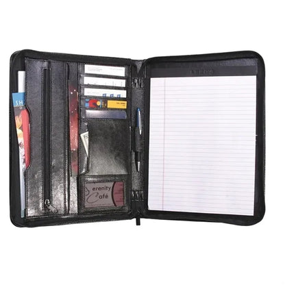 Zippered Leather Portfolio Set