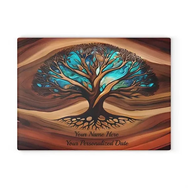 Personalized Charcuterie Board, Tree of Life Glass