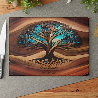 Personalized Charcuterie Board, Tree of Life Glass