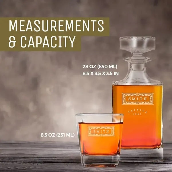 Personalized Whiskey Decanter Set