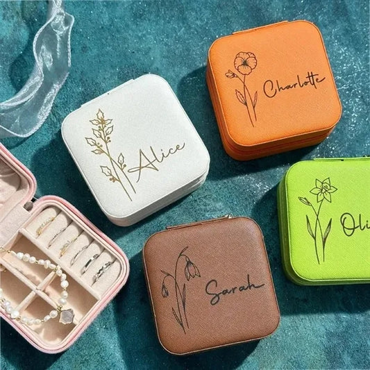 Unique Holiday Gift Engraved Jewelry Case