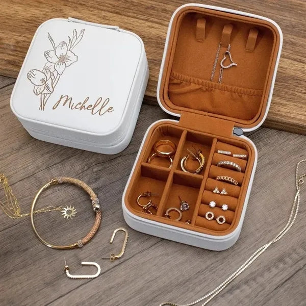 Unique Holiday Gift Engraved Jewelry Case