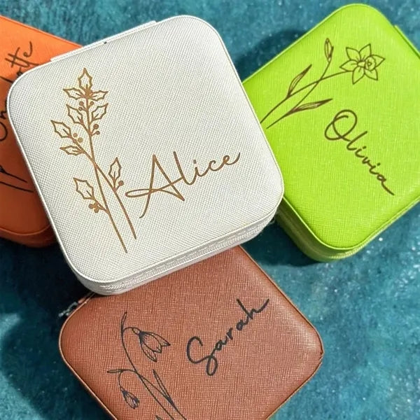 Unique Holiday Gift Engraved Jewelry Case