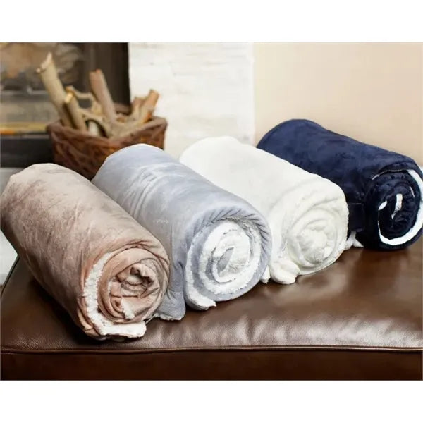 60" X 50" Personalized Sherpa Fleece Blanket Present