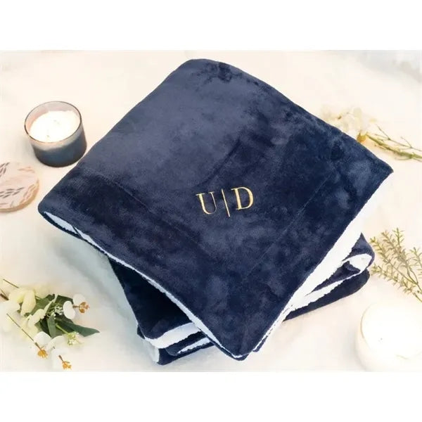 60" X 50" Personalized Sherpa Fleece Blanket Present