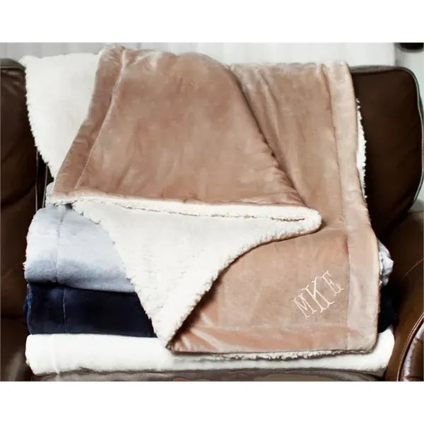 60" X 50" Personalized Sherpa Fleece Blanket Present