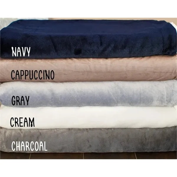 60" X 50" Personalized Sherpa Fleece Blanket Present