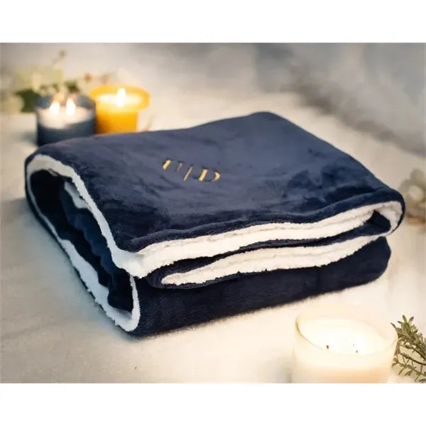 60" X 50" Personalized Sherpa Fleece Blanket Present
