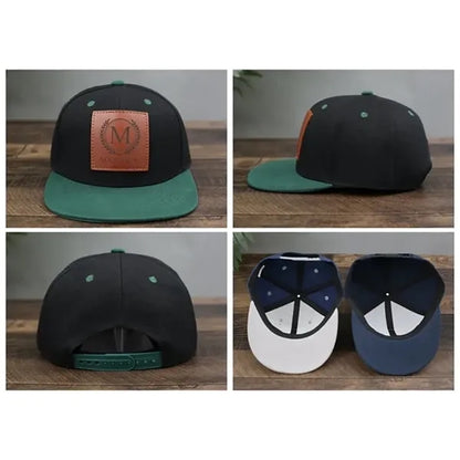 Custom Leather Patch Hat-Golf, Gift for Father's Day,Trucker