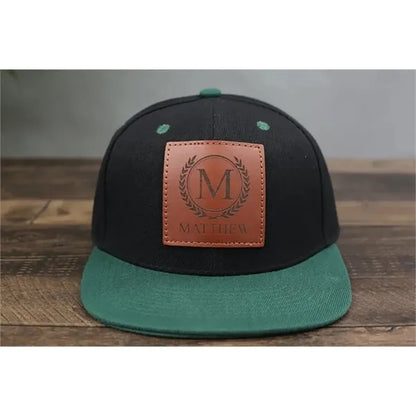 Custom Leather Patch Hat-Golf, Gift for Father's Day,Trucker