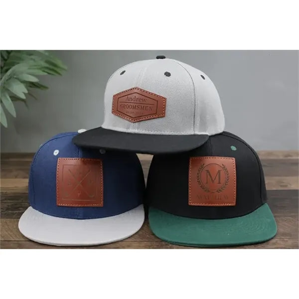 Custom Leather Patch Hat-Golf, Gift for Father's Day,Trucker