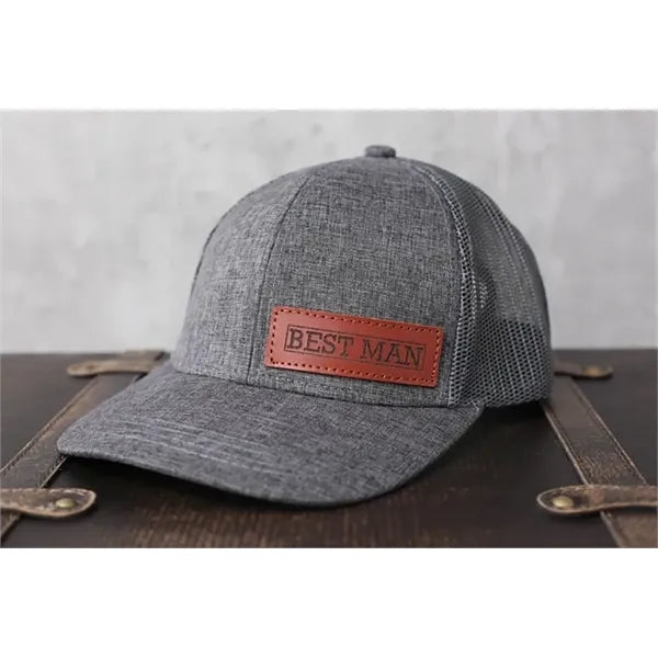 Custom Leather Patch Hat-Golf, Gift for Father's Day,Trucker