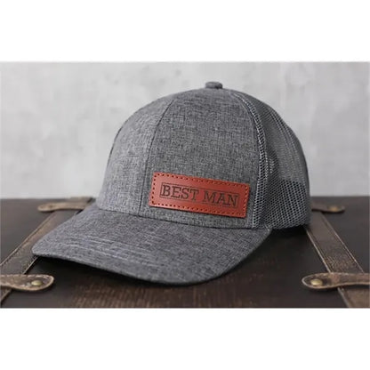 Custom Leather Patch Hat-Golf, Gift for Father's Day,Trucker