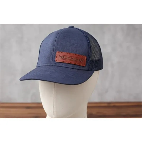 Custom Leather Patch Hat-Golf, Gift for Father's Day,Trucker