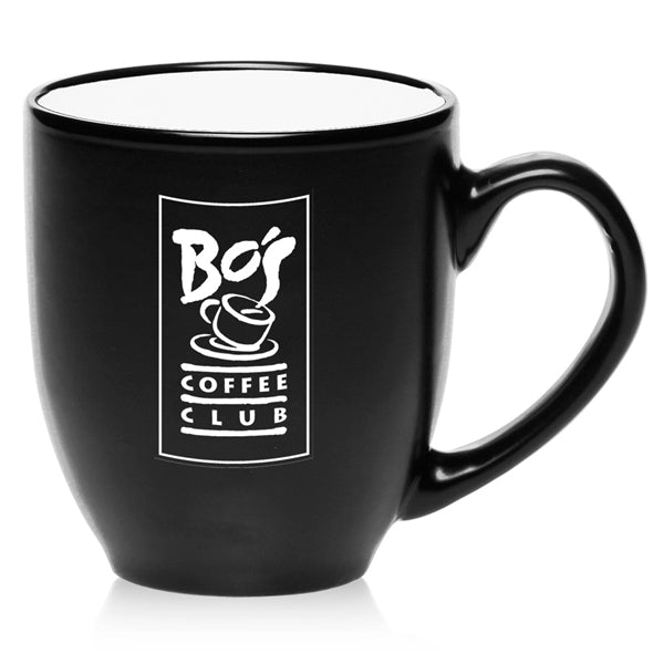 16 oz. Bistro Two-Tone Ceramic Custom Mugs