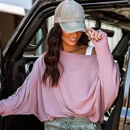 Versatile casual elastic trucker ponytail baseball cap