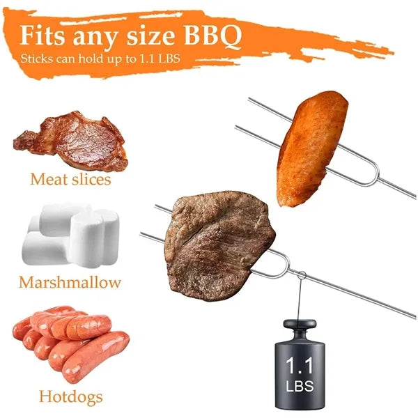 Multi-purpose Stainless Steel Retractable Roasting Sticks