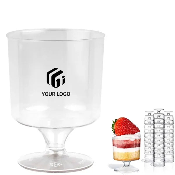 5oz Clear Disposable Plastic Dessert Cup Goblets for Party