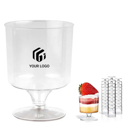 5oz Clear Disposable Plastic Dessert Cup Goblets for Party