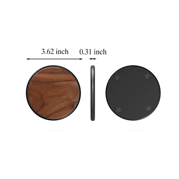 Universal Slim Wood Wireless Charger Pad for Home Office