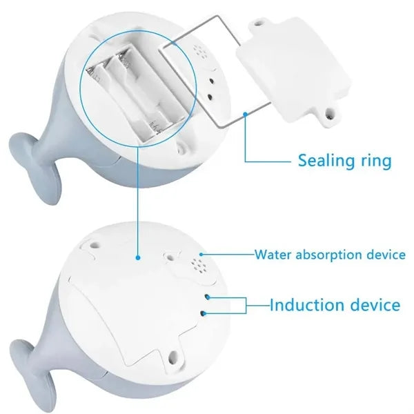 Whale sprinkler light up kids shower pool baby bath toys