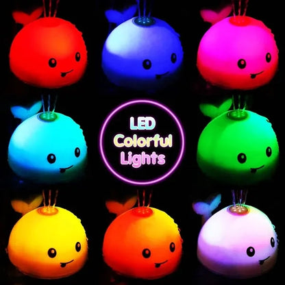 Whale sprinkler light up kids shower pool baby bath toys
