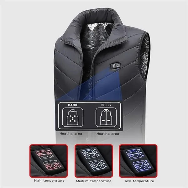USB Powered Heated Vest-5 Heating Areas