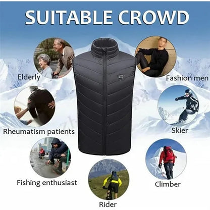 USB Powered Heated Vest-5 Heating Areas