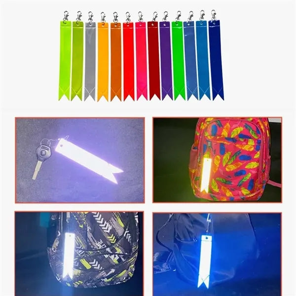 Night Safety Reflective PVC Strips Pendants Keychains