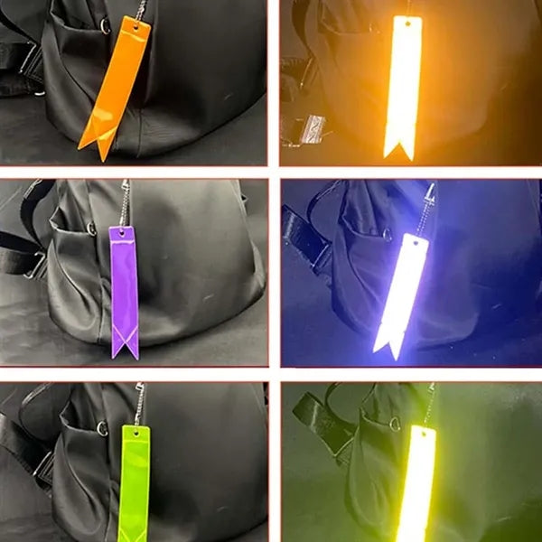 Night Safety Reflective PVC Strips Pendants Keychains