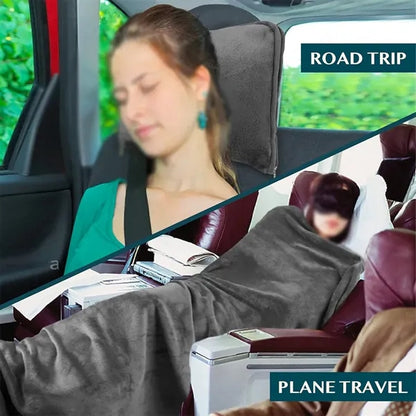 Multifunctional Soft Comfortable Warm Pillow Travel Blanket