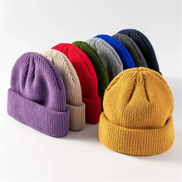 Unisex ski soft warm knit hat skull cap custom winter beanie