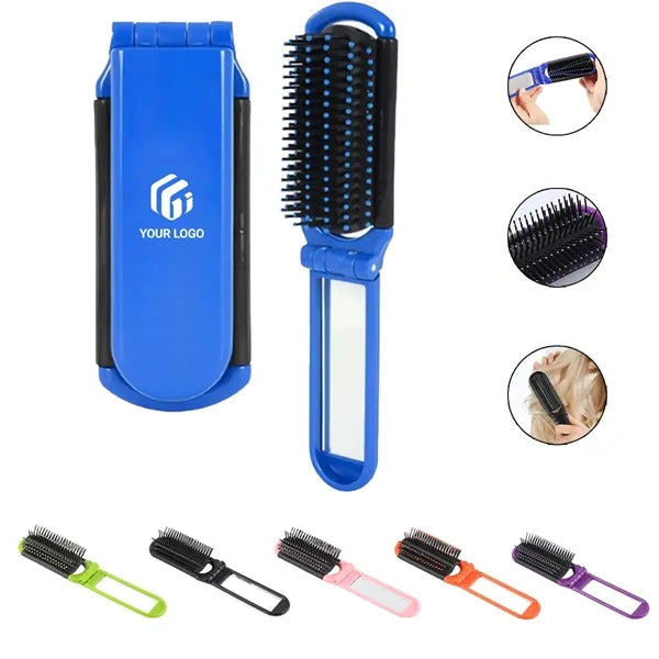 Multifunctional Portable Folding Massage Mirror Hair Comb