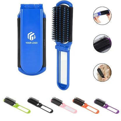 Multifunctional Portable Folding Massage Mirror Hair Comb