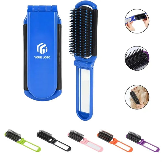 Multifunctional Portable Folding Massage Mirror Hair Comb