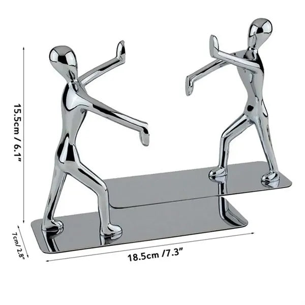 Bedroom office decor holders heavy duty metal man bookends
